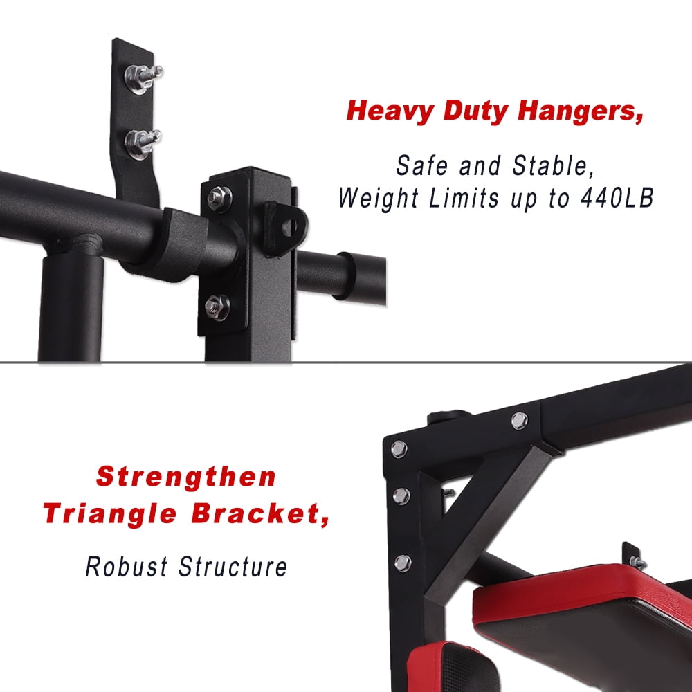 Luckyone Multifunctional 440 lb Load Wall Mounted Pull Up Bar