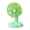 Green, variant on Summer Round Base Rechargeable Desktop Cooling Fan, Portable Quiet Strong Wind Small Table Fan for Outdoor Camping, Office, Bedroom, Dorm and Gift Giving