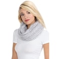 thumbnail image 2 of BASICO Adult Chunky Silver Infinity Scarf for Women Circle Loop Knitted Warm Scarf, 2 of 3