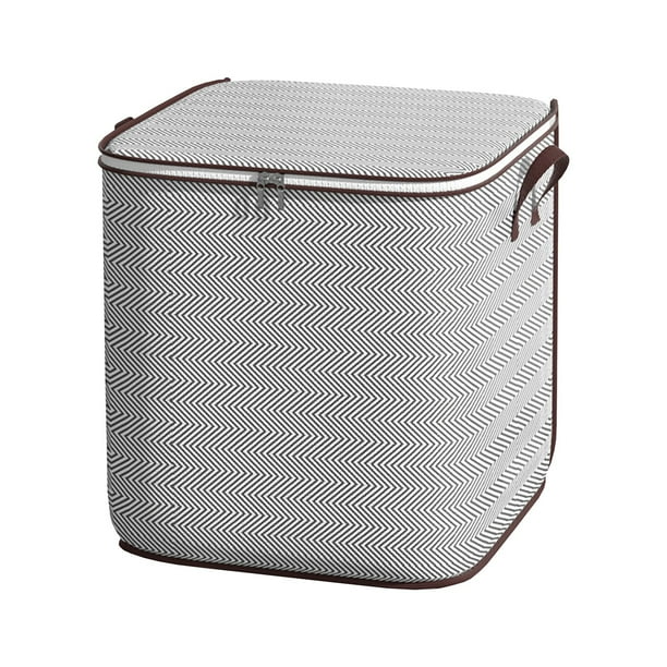 Bolsa de almacenamiento de gran capacidad de 180 l, de tela no tejida con cremallera bidireccional para ropa, colchas, juguetes y mudanzas, color negro, una sola pieza. Rkxzt