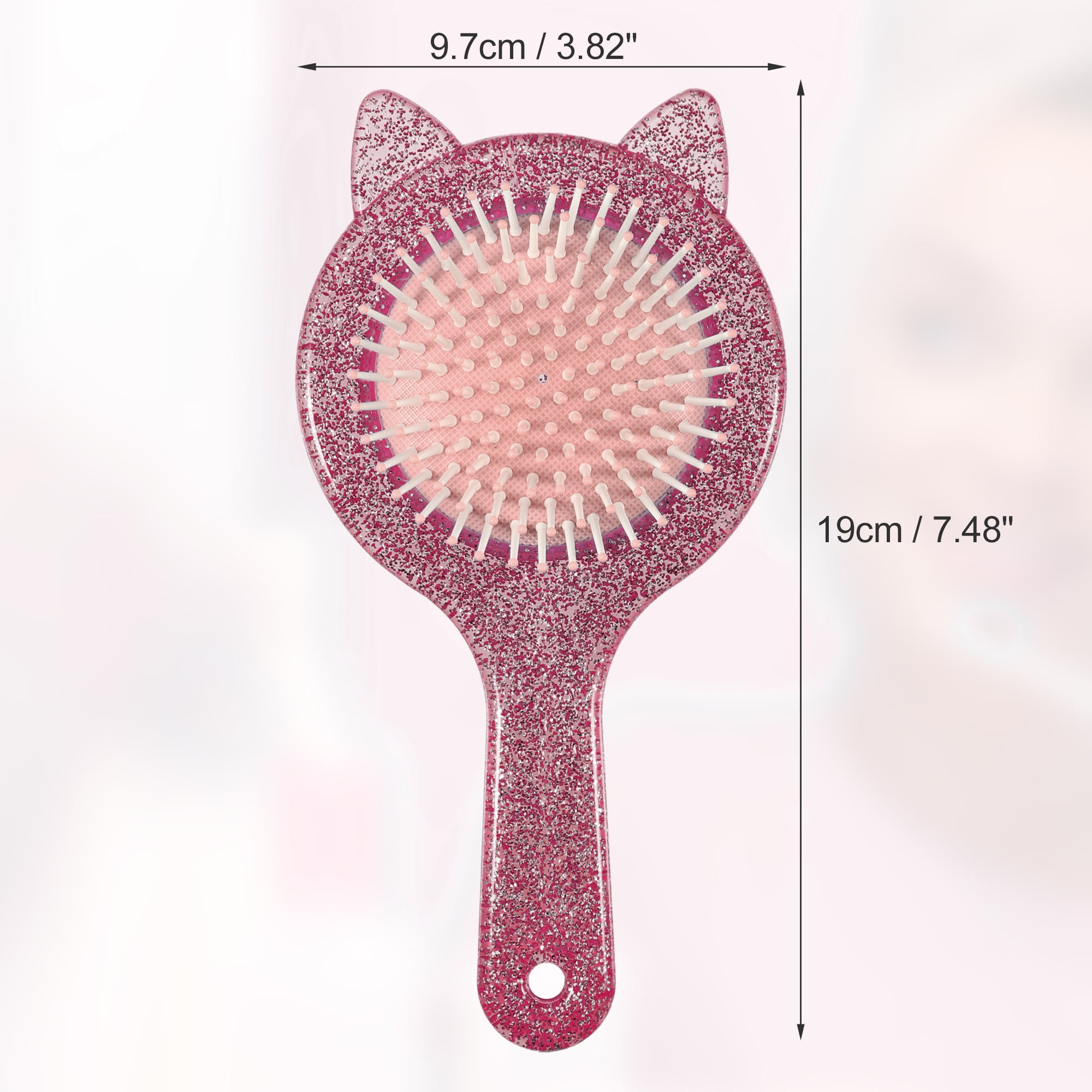 Unique Bargains 1Pc Women Cat's Ears Airbag Hair Comb Purple