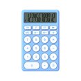 thumbnail image 1 of Calculadora de dibujos animados, calculadora de bolsillo pequeña, multifuncional, de mano, con pantalla grande, para escritorio, oficina, escuela, hogar, color azul., 1 of 14
