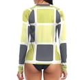 thumbnail image 2 of joogoo Womens UPF 50+ Sun Shirts Checkered Grid-t8 Long Sleeve UV Protection Rash Guard Tops L, 2 of 7