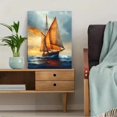 thumbnail image 5 of Qisvanset 12x16 Inch 2D Flat Framed Canvas Art, Sailboat Nautical Beach Coastal Kid Nursery Home Wall Art Decor, 5 of 5