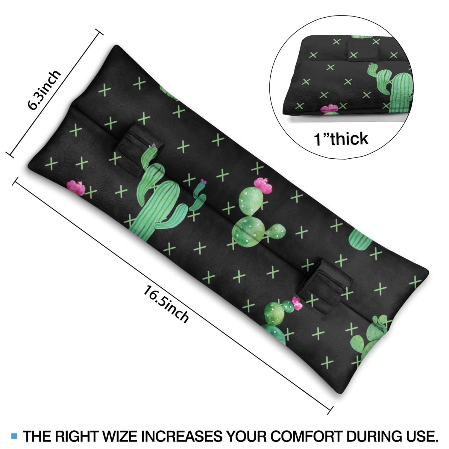 Boho Cactus Seatbelt Pillow for Post-Surgery Comfort Mastectomy Breast Cancer Heart Surgery Recovery Cushion with Southwest Design