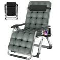 thumbnail image 6 of MOPHOTO 2 Pack Zero Gravity Chair with Headrest & Tray, Outdoor Lawn Folding Lounge Chairs,Zero Gravity Lounge Chair,Padded Zero Gravity Chair, 6 of 12