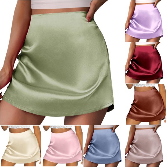 Women's A Line Skirt Skirt High Waist Zipper Satin Ribbon Lined Skirt Skirt Leopard Skirt
