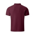 thumbnail image 4 of T-shirts for Men Plus Size under $5 Short Sleeved Lapel Color Block Double Pockets Button Shirt Casual Shirt Wine XXXL, 4 of 6