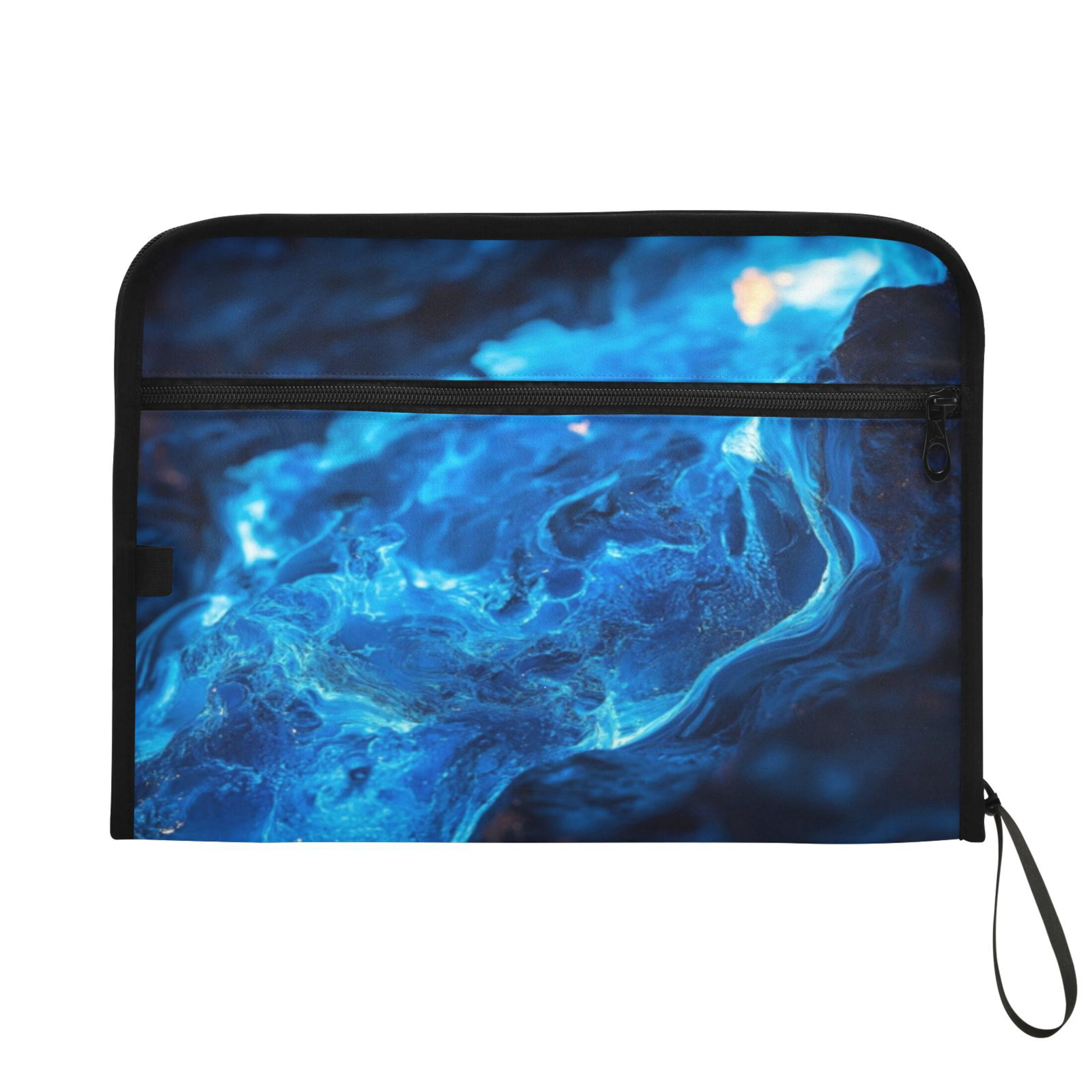 Organ Folder 14.2 x 0.8 x 10.6 Inches 13 Separate Pockets A4 Size Documents Folder A Sort Storage File Manager For The Home Office Blue Lava Pattern