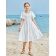 thumbnail image 4 of Vestido Arshiner para niñas, verano, blanco, 10-11 años, con bolsillos, 4 of 7