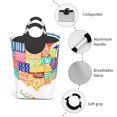thumbnail image 3 of Honeii USA MAP Print Laundry Hamper Collapsible Laundry Baskets, Freestanding Waterproof Clothes Hamper with Easy Carry Handles, 3 of 5
