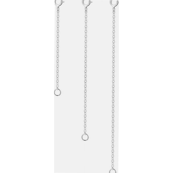 3 Pcs 925 Sterling Silver Necklace Extenders for Women Durable Strong Removable Necklace Bracelet Anklet Extension for Jewelry Making(2 3 4 Inch, Silver)