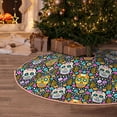 thumbnail image 5 of Rateoe Sugar Skulls Pattern Christmas Tree Skirt with Ties, Christmas Tree Decorations, Farmhouse Christmas Decor Xmas Holiday Decorations-48", 5 of 6