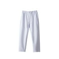 thumbnail image 2 of FRSASU Mens Baggy Capri Pants Drawstring Knit Casual Solid Pocket Open Bottom Sports Pants White, 2 of 5