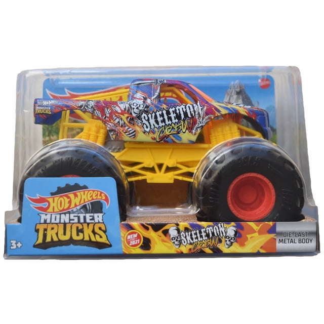 Monster Truck Hot Wheels Skeleton Crew a escala 1:24