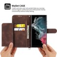 thumbnail image 3 of Jiahe Cover for Samsung Galaxy S21, Wallet Case with Card Holder,Embossde Flower Flip Leather Magnetic Shockproof Card Slots Stand with Shoulder Strap Full Body Cover Case, brown, 3 of 8