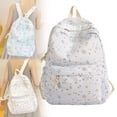 thumbnail image 3 of 2025 Cute Preppy Printed Kawaii Backpack, Aesthetic Laptop Daypack For Travel And Daily Casual Use (White), 3 of 9