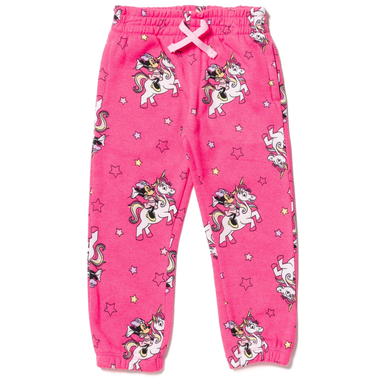 Disney Minnie Mouse Big Girls Fleece 2 Pack Jogger Pants Toddler to Big Kid