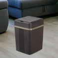 thumbnail image 3 of Touchless Trash Can W/ Lid Battery Operated Modern Rubbish Can for Household Bathroom - Grey, 3 of 7