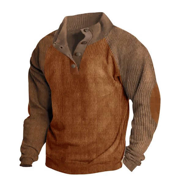 Men's Standing Collar Sweatshirt Is Outdoor Casual Sweaters Tops XL