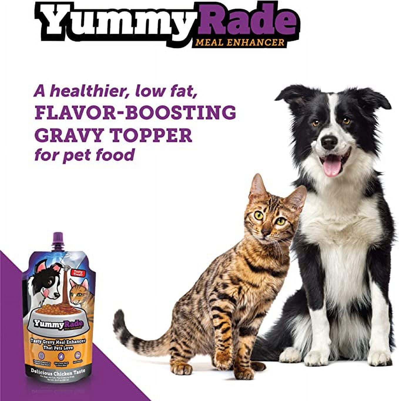 YummyRade Prebiotic Gravy Meal Topper for Dogs/Fussy Eaters/Dry Bland Food/Prebiotics/Low-Calorie and Fat/3 Pack (3 x 8.4 fl oz)