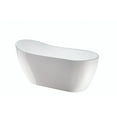 thumbnail image 3 of Vanity Art VA6904-S Freestanding White Acrylic Bathtub with Polished Chrome Slotted Overflow & Pop-Up Drain - 59 x 29 x 29 in., 3 of 6