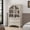 White + MDF, variant on 52.17" Glass Display Cabinet with 2 Drawers & Adjustable Shelf, Glass Door Storage Cabinet, Display Case Curio Cabinet for Living Room, Bedroom, Kitchen & Office