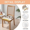 thumbnail image 2 of White Butterfly Flower Dot Pattern Seat Covers for Dining Room Chairs Set Of 4,Stretch Printed Washable Chair Seat Cover with Elastic Ties and Button,Removable Waterproof Couch Cushion Covers, 2 of 6