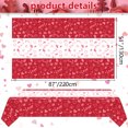 thumbnail image 2 of 4 Pack Valentines Day Tablecloths, 51x87'' Red Heart Shape Valentines Day Rectangle Table Cover for Valentine's Day Party Decorations, Anniversary Party Supplies, Proposal, Engagement, Weddings Decor, 2 of 8