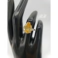 thumbnail image 2 of 16x12MM Dark Canary Yellow Pear Cut 5A Quality Cubic Zirconia, Statement Engagement Wedding Ring, Sterling Silver, 2 of 5
