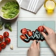 thumbnail image 4 of Jonathan Cutting Board, Teenage Boys Name Graffito Urban Arts Illustration Youthful Modern, Decorative Tempered Glass Cutting and Serving Board, Small Size, Vermilion White, by Ambesonne, 4 of 5