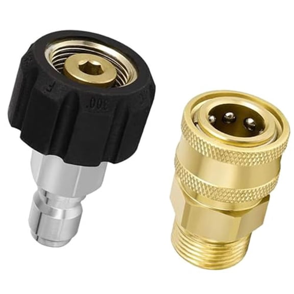 2 Pcs M22-14 High Pressure Washer Adapter 1/4 Quick Connect Water Hose Adapter