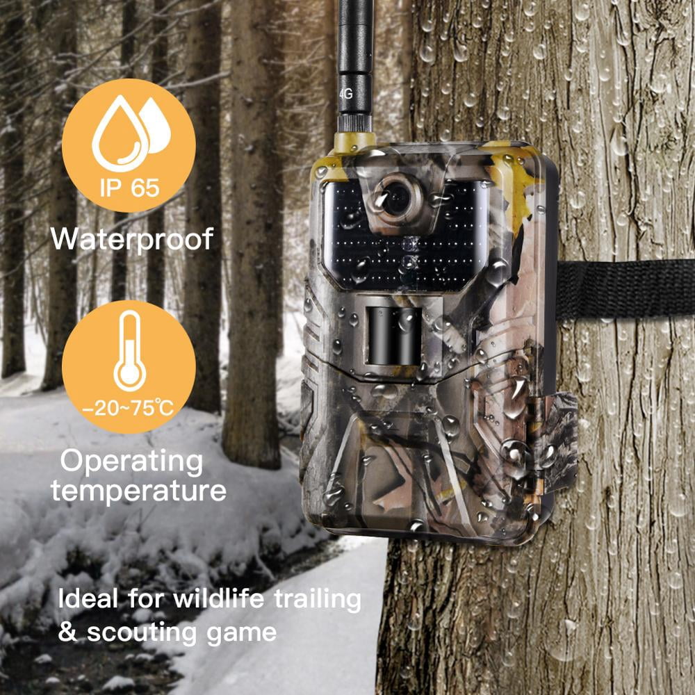 SuntekCam 4G Cellular Trail Camera - 36MP 4K Wildlife Hunting Cameras With Night Vision APP Control