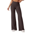 thumbnail image 1 of Leggings YEOREO de tiro alto y pierna recta color marrón oscuro, 1 of 8