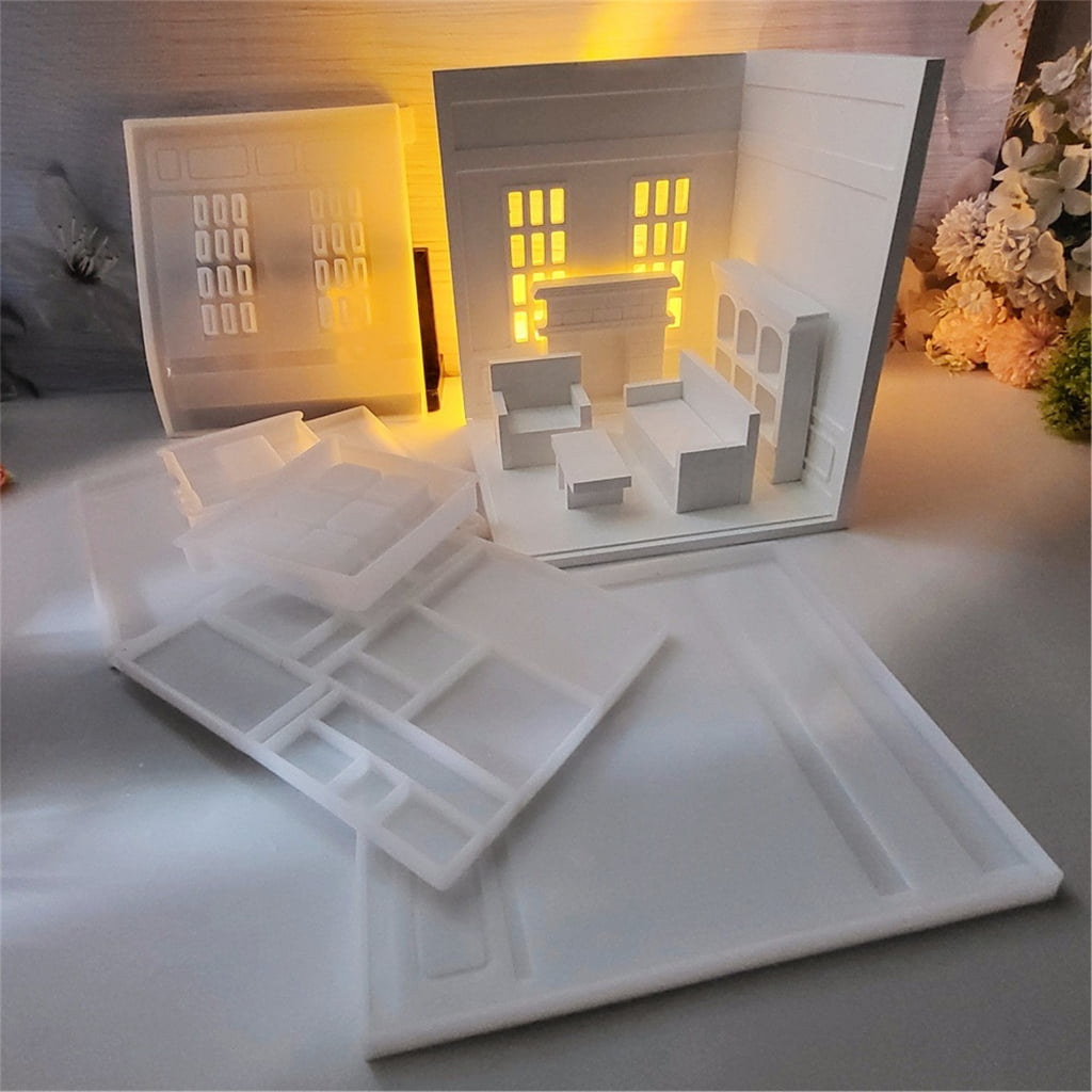 AOOOWER Furniture Resin Tray Sturdy Silicone Mold Easy Release Dishes Molds for Crafting Jewelry Holders and Decorative Plates