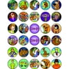 30 x Edible Cupcake Toppers Scooby Doo Themed Collection of Edible Cake Decorations | Uncut Edible on Wafer Sheet
