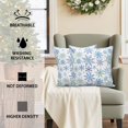 thumbnail image 3 of Outdoor Pillow Covers Waterproof Pillow Cases Protector Watercolor Winter Snowflake Pillowcase Pack of 2 Blue Green Seamless Snowflakes Throw Cushion Case for Pation Furniture,Couch,Sofa, 16x16 in, 3 of 9