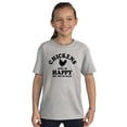 thumbnail image 4 of Chickens Make Me Happy Funny Country Crewneck T Shirts Boy Girl Teen Brisco Brands L, 4 of 6