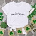 thumbnail image 1 of T-shirts de la Saint-Patrick pour Femmes, Col Rond, Manches Courtes, Imprimé Arbre de Noël, 1 of 4