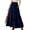 Navy, variant on Yungyresw Womens Maxi Tiered Skirts Elastic High Waisted Long Casual Flowy A Line Skirts Solid Color Fall Winter Casual Outfits L