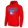 thumbnail image 2 of Men's Starter Red New York Rangers Team Logo Graphic Fleece Tri-Blend Pullover Hoodie, 2 of 3