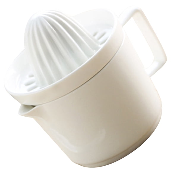 MEIBUTYUP Manual Handheld White Ceramic Fruit Juicer with Built-in Juice Filter for Squeezing