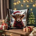 thumbnail image 6 of Xuniizn Christmas Pillow Covers 18x18 inch Xmas Decorations Soft Plush Faux Fur Wool Christmas Throw Pillow Cases Winter Holiday Decor for Sofa Living Room, 6 of 7