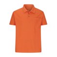 thumbnail image 4 of Lovskoo Mens Button Down Short Sleeve Shirt Collared Shirt Casual Solid Color Pullover Trendy Button Blouse Orange, 4 of 7