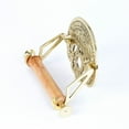 thumbnail image 3 of Renovators Supply Brass Toilet Paper Holder, 'The Crown', Polished Brass Finish, 3 of 9