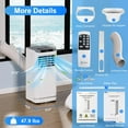 thumbnail image 6 of WIYTAMO Portable Air Conditioners 10000 BTU, Room AC Unit with Remote Control, Built-in Heater, Dehumidifier, Fan Mode, Cools up to 450 Sq. ft.(6450 BTU SACC), 6 of 9