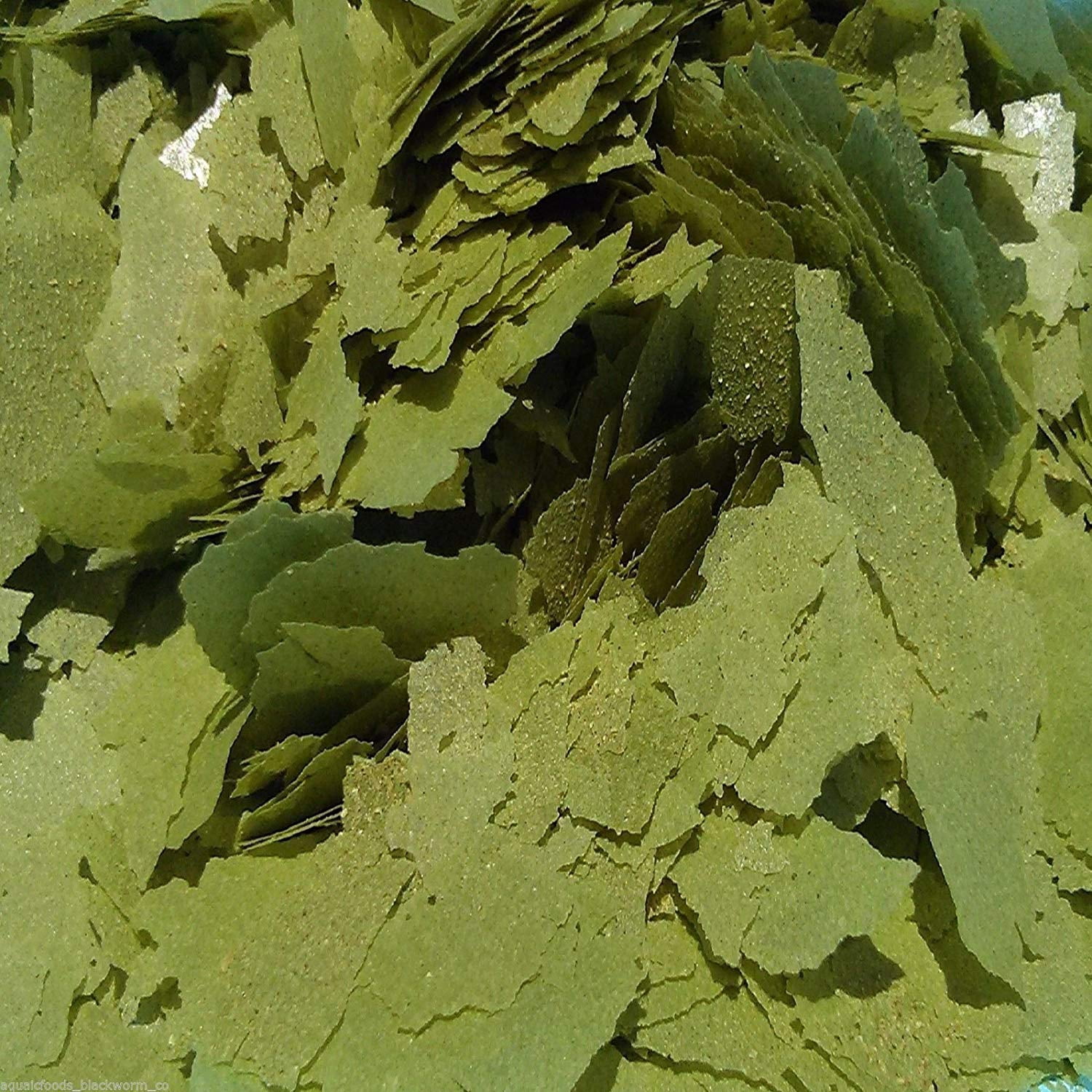 Aquatic Foods Spirulina Green Gro Flakes - Premium Tropical Fish Foods - 1-lb