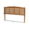 thumbnail image 3 of Maklaine Contemporary King Size Ash Walnut Brown Finished Wood Headboard, 3 of 8