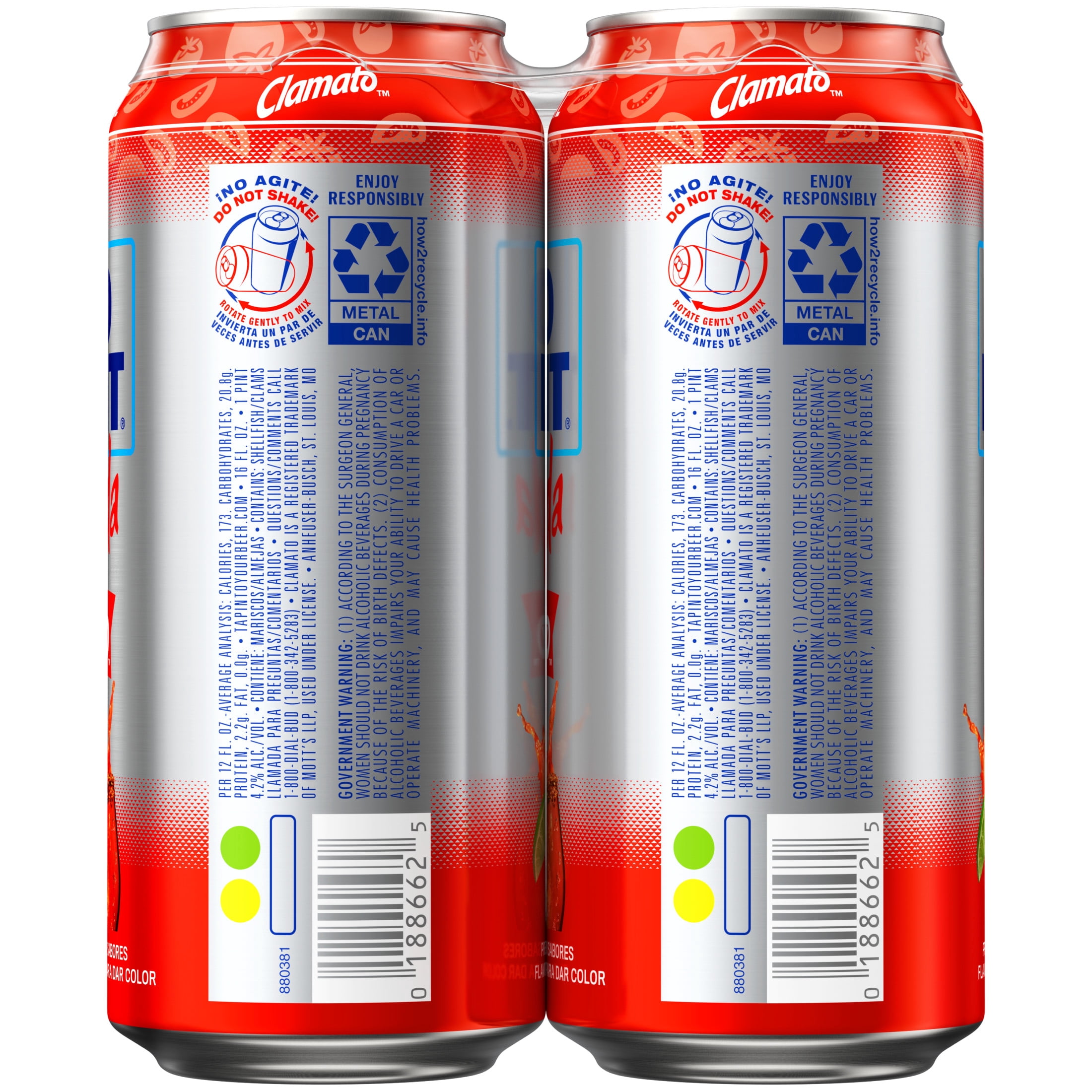 Bud Light Original American Chelada Beer 4 pack 16 fl oz Aluminum Cans 4.2% ABV