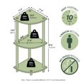 thumbnail image 4 of Furinno Turn-N-Tube Toolless Assembly 3-Tier Closet Corner Shelf, White Closet Organizer, Corner Shelf Closet Organizers and Storage, for Wardrobe, Living Room, White, 4 of 4
